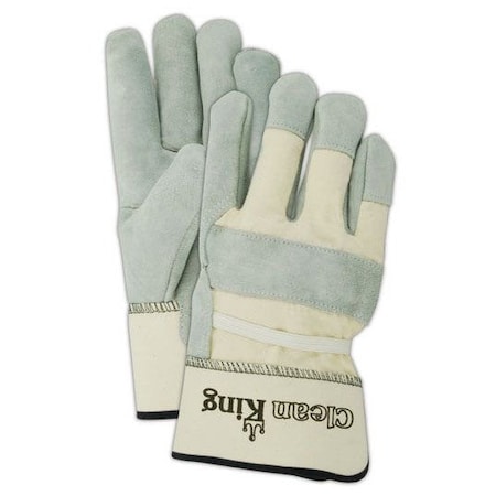 Magid Leather Palm Gloves, Wing Thumb, Gray, L, 12 PK TB23E